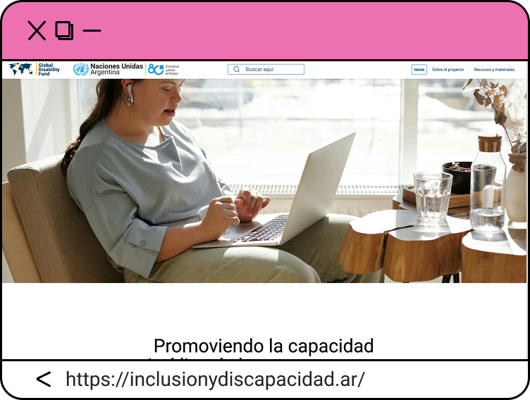Diseño web par ONU argentina y PNUD