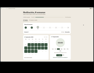 Ocho semanas, una app de meditación